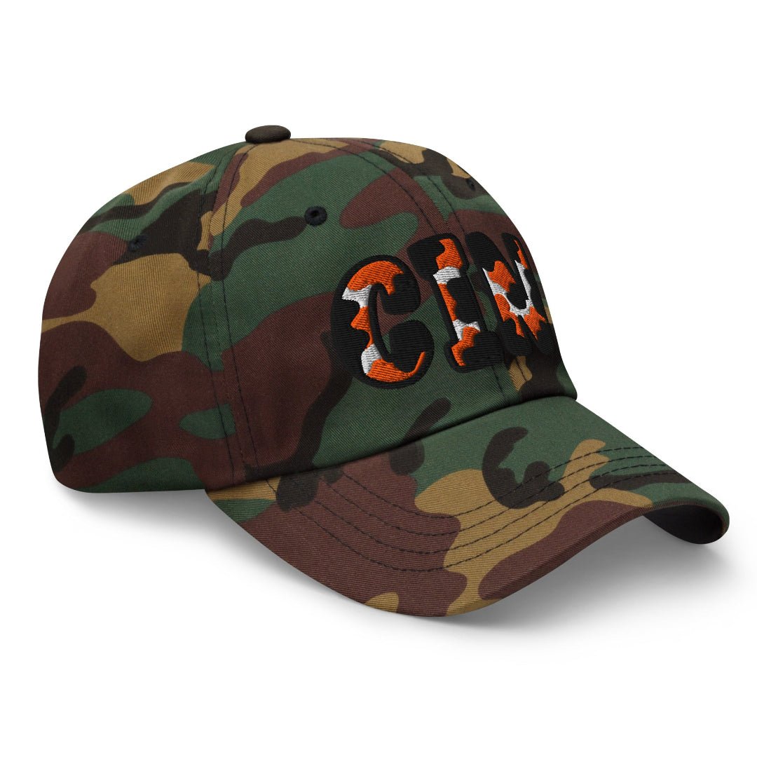 The City Collection CIN Football Camo Patched Hat - Rebel P Customs