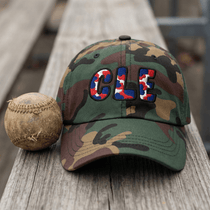 The City Collection CLE Baseball Camo Patched Hat - Rebel P Customs
