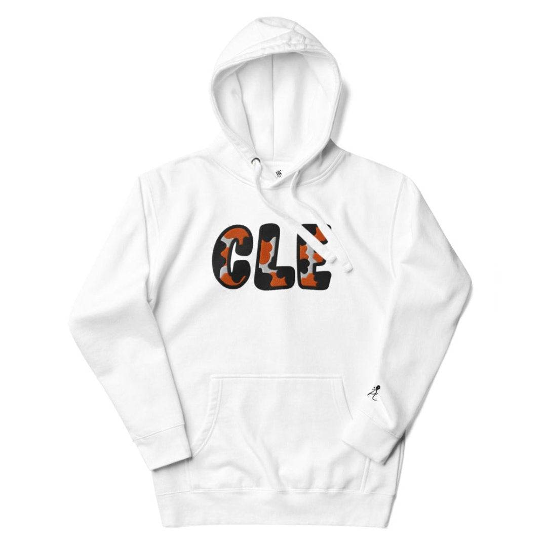 The City Collection CLE Football Patched Unisex Hoodie - Rebel P Customs