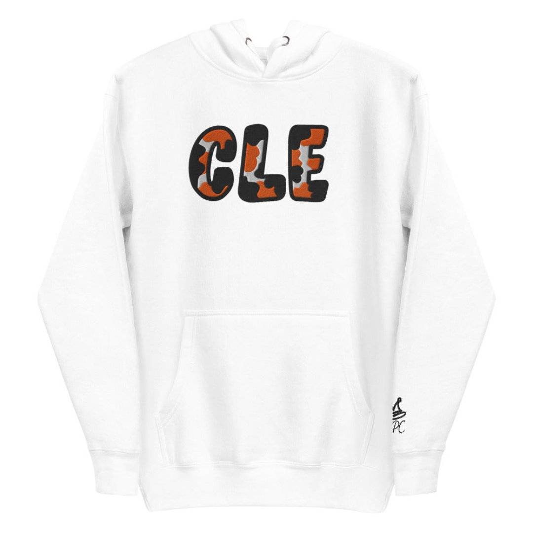The City Collection CLE Football Patched Unisex Hoodie - Rebel P Customs