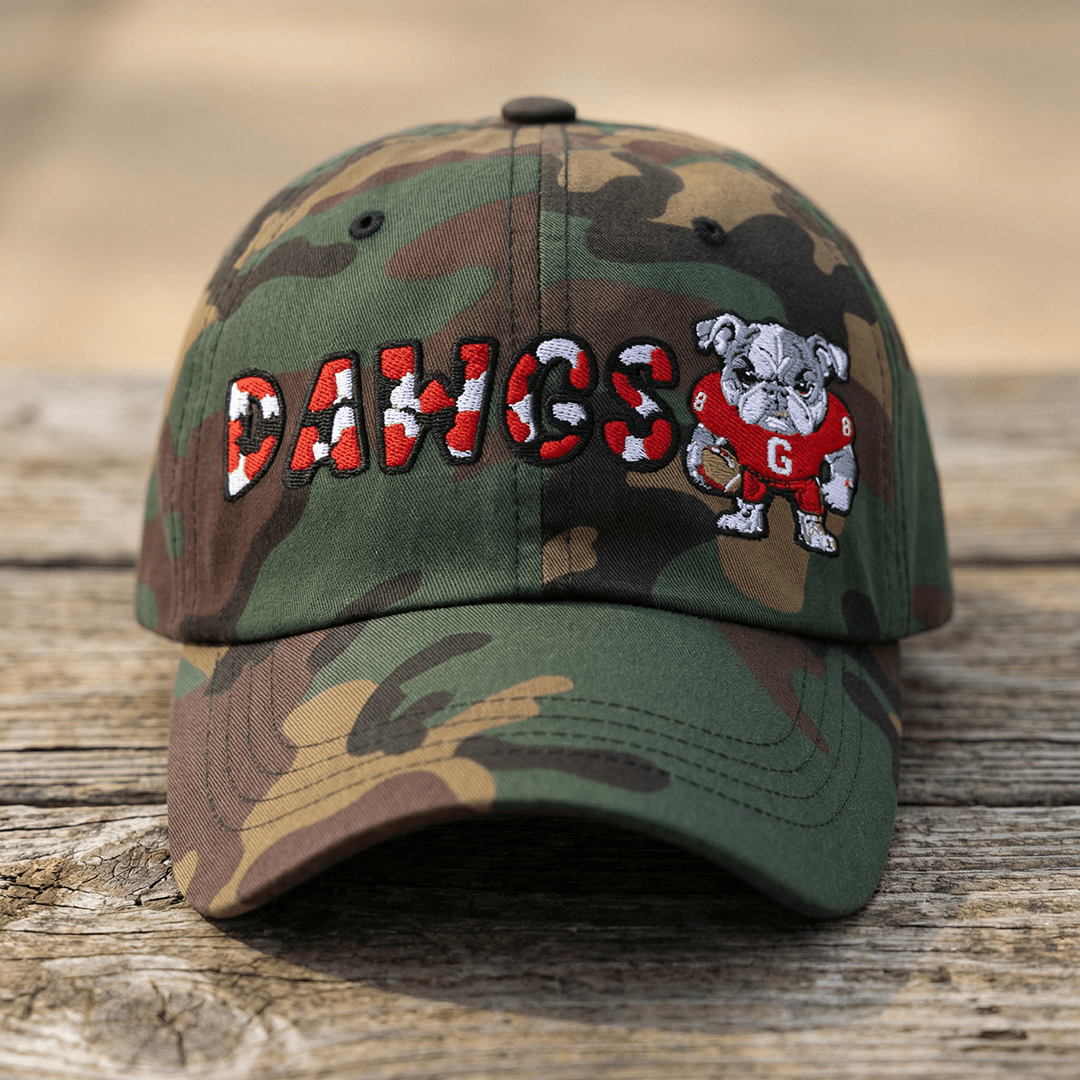 The City Collection Dawgs Camo Patched Hat - Rebel P Customs