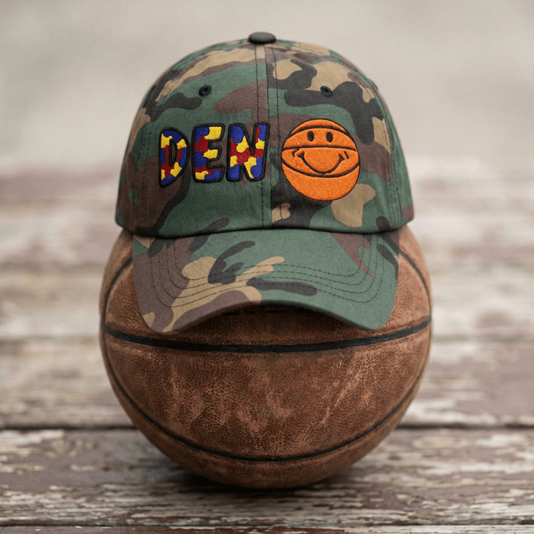 The City Collection DEN Basketball Camo Patched Hat - Rebel P Customs