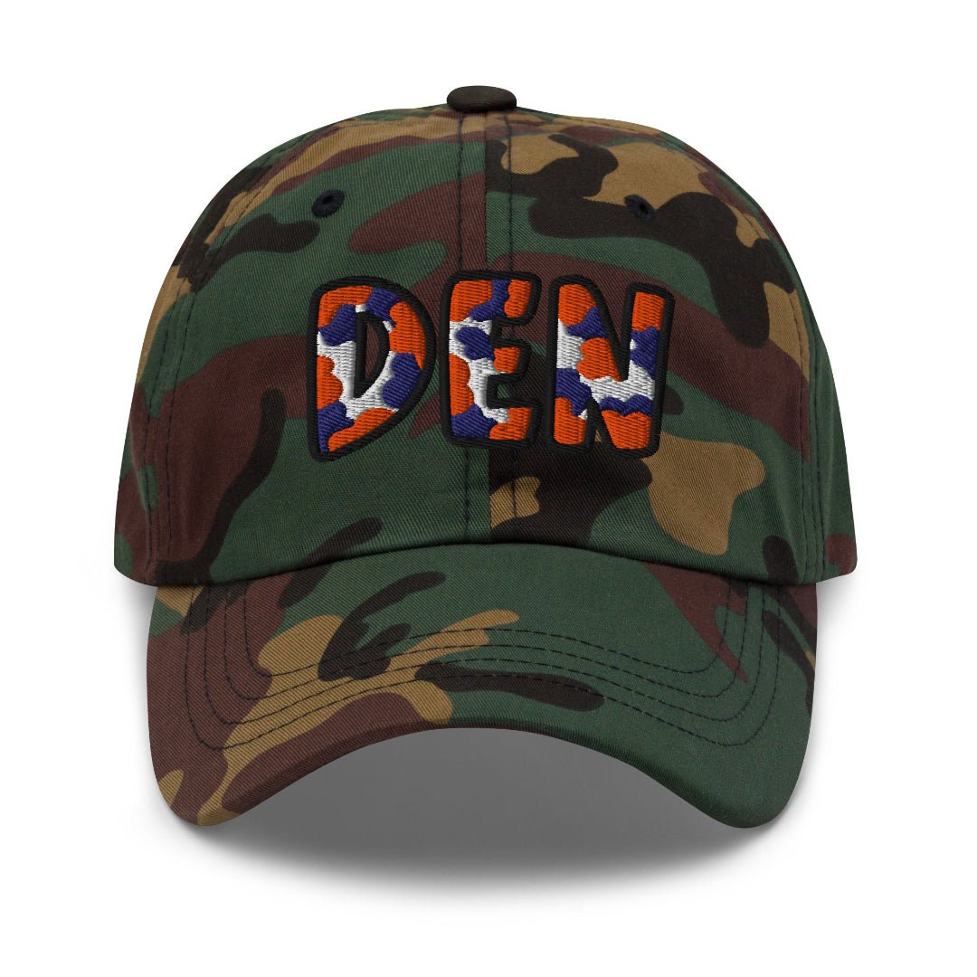 The City Collection DEN Football Camo Patched Hat - Rebel P Customs