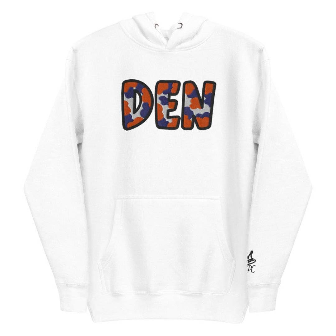 The City Collection DEN Football Patched Unisex Hoodie - Rebel P Customs