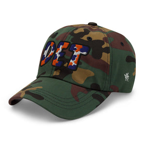 The City Collection DET Baseball Camo Patched Hat - Rebel P Customs