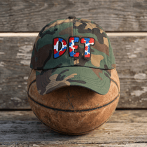 The City Collection DET Basketball Camo Patched Hat - Rebel P Customs