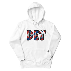 The City Collection DET Basketball Patched Unisex Hoodie - Rebel P Customs
