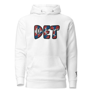 The City Collection DET Basketball Patched Unisex Hoodie - Rebel P Customs