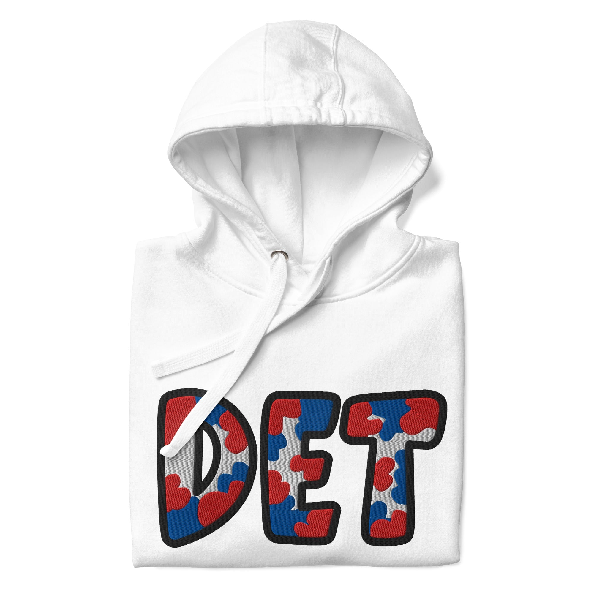 The City Collection DET Basketball Patched Unisex Hoodie - Rebel P Customs