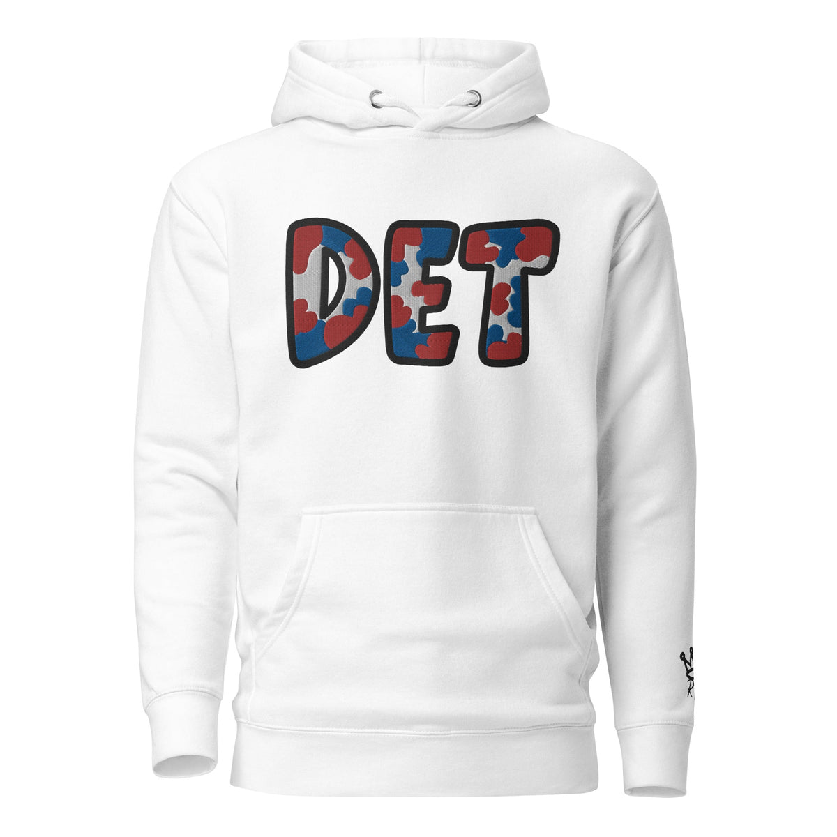 The City Collection DET Basketball Patched Unisex Hoodie - Rebel P Customs