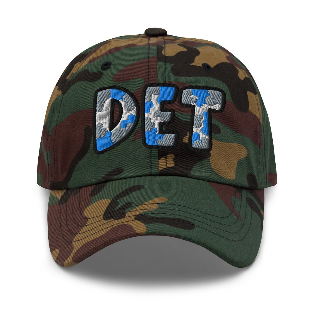 The City Collection DET Football Camo Patched Hat - Rebel P Customs