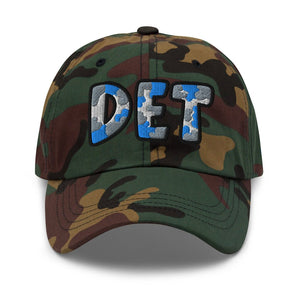 The City Collection DET Football Camo Patched Hat - Rebel P Customs