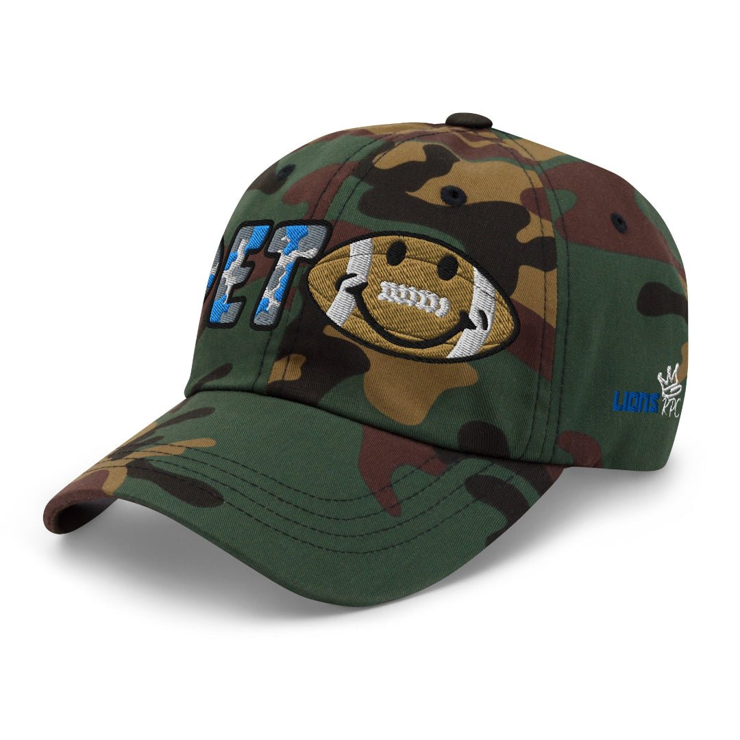The City Collection Detroit Football Camo Patched Hat - Rebel P Customs