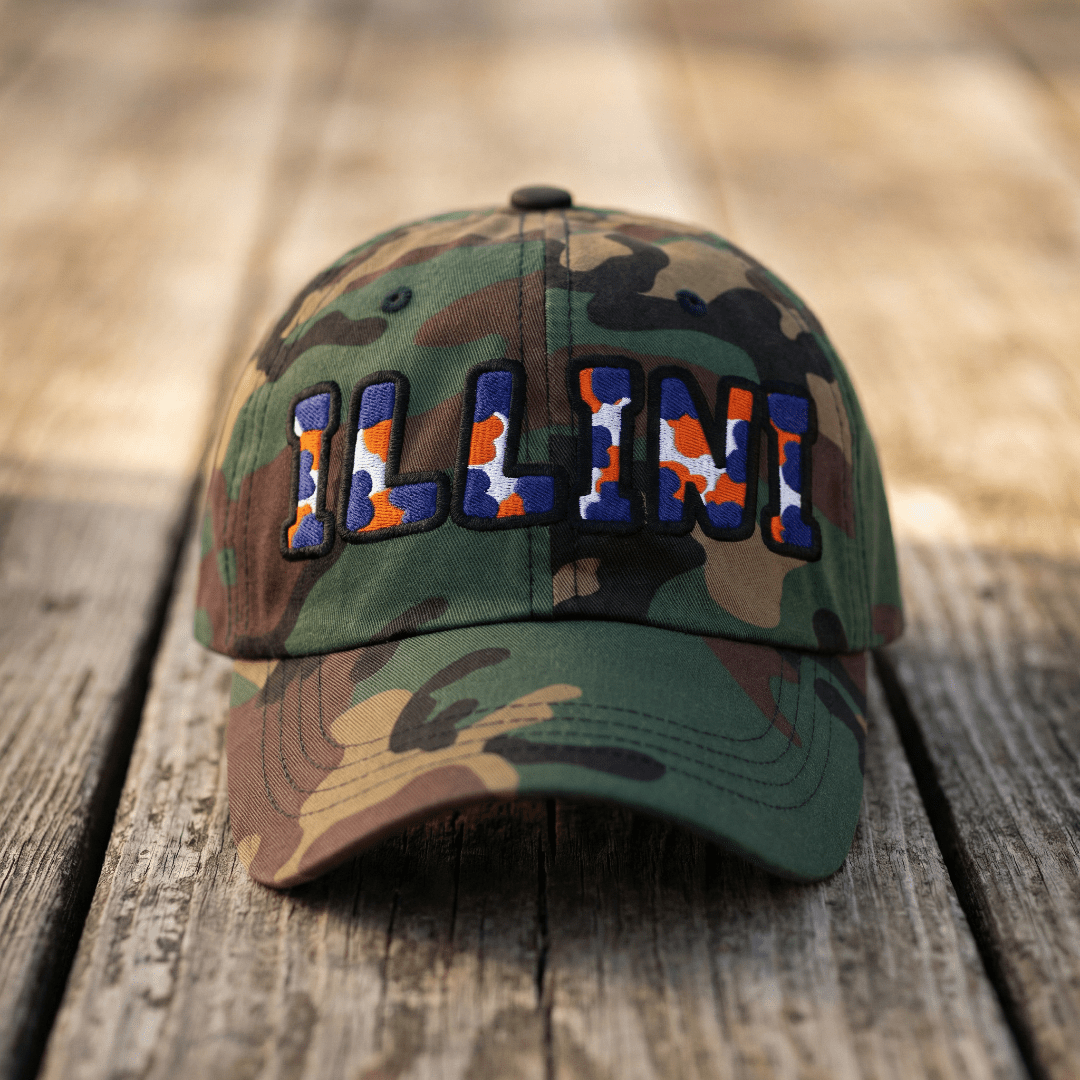 The City Collection Fighting Illini Camo Patched Hat - Rebel P Customs