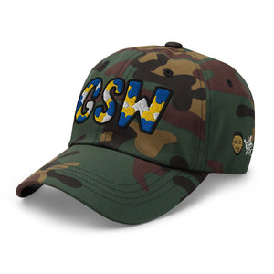The City Collection GSW Basketball Camo Patched Hat - Rebel P Customs