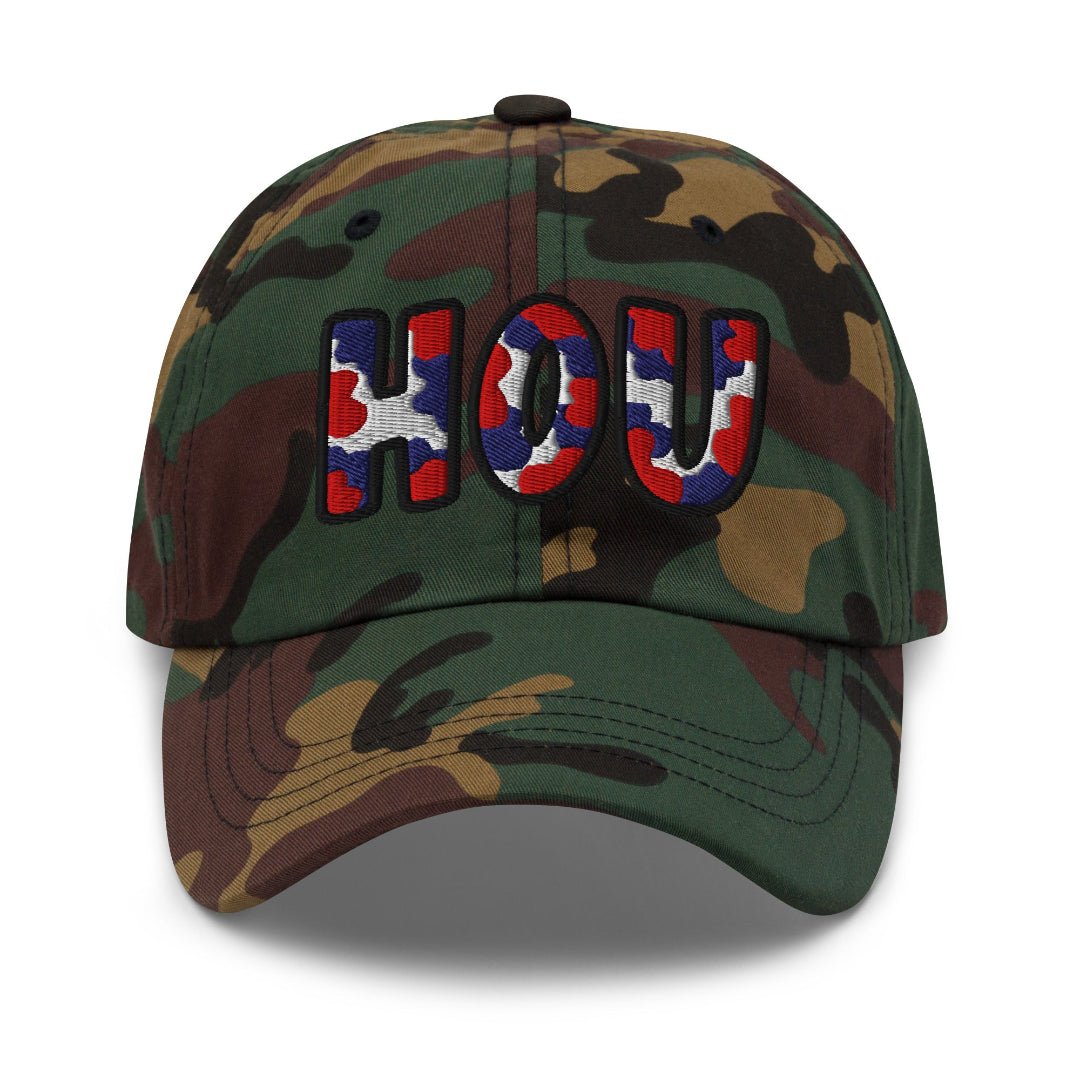 The City Collection HOU Football Camo Patched Hat - Rebel P Customs