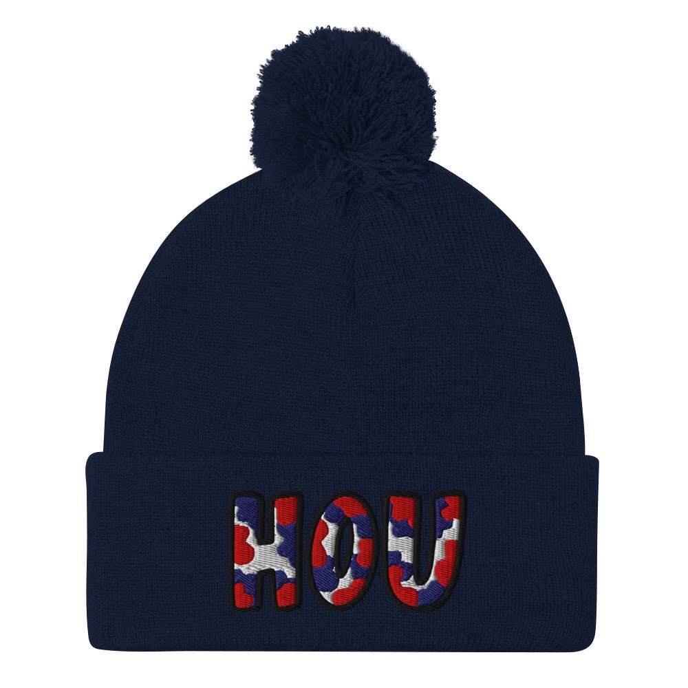 The City Collection HOU Football Patched Beanie - Rebel P Customs