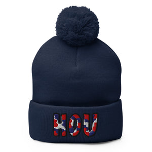 The City Collection HOU Football Patched Beanie - Rebel P Customs
