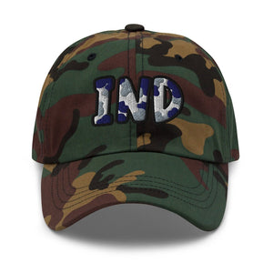 The City Collection IND Football Camo Patched Hat - Rebel P Customs