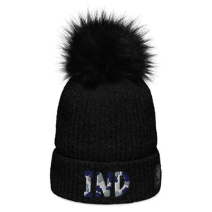 The City Collection IND Football Patched Beanie - Rebel P Customs