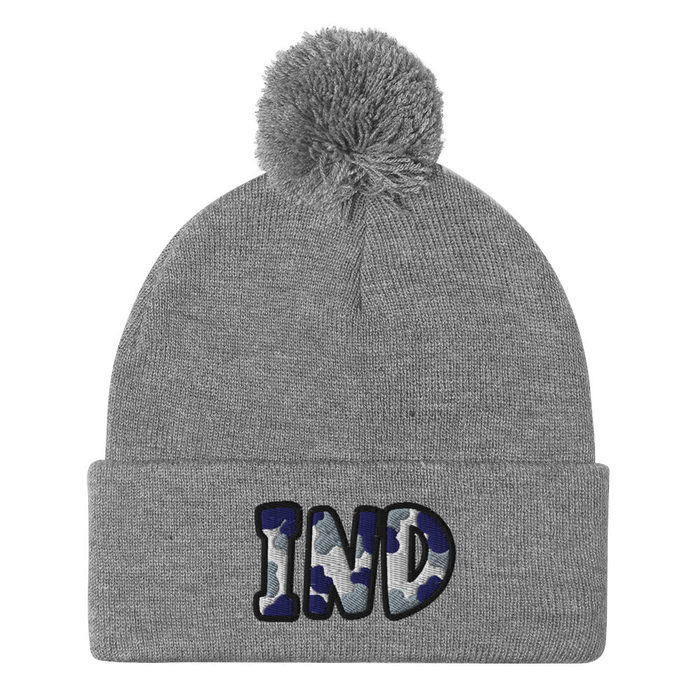 The City Collection IND Football Patched Beanie - Rebel P Customs