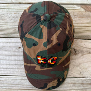 The City Collection KC Football Camo Patched Hat - Rebel P Customs