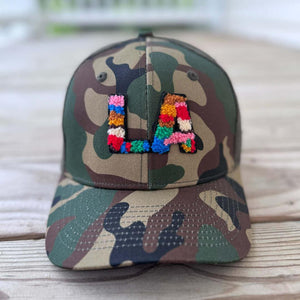 The City Collection LA Chenille Camo Patched Hat - Rebel P Customs