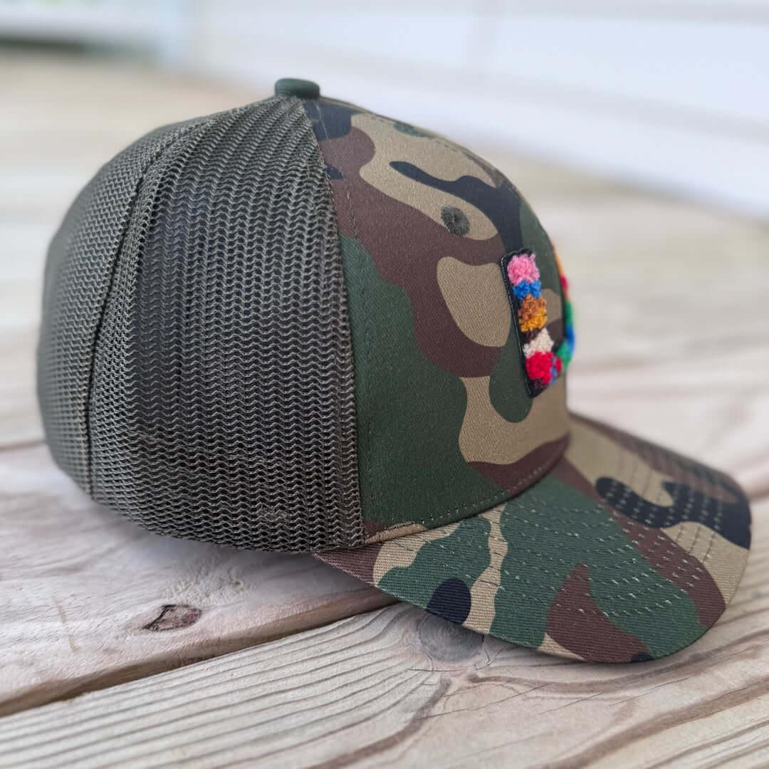 The City Collection LA Chenille Camo Patched Hat - Rebel P Customs