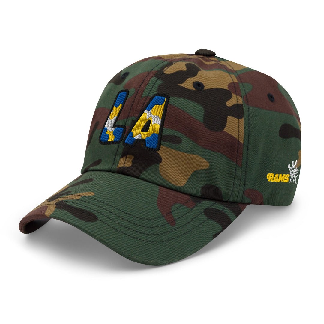 The City Collection LA Football Camo Patched Hat - Rebel P Customs