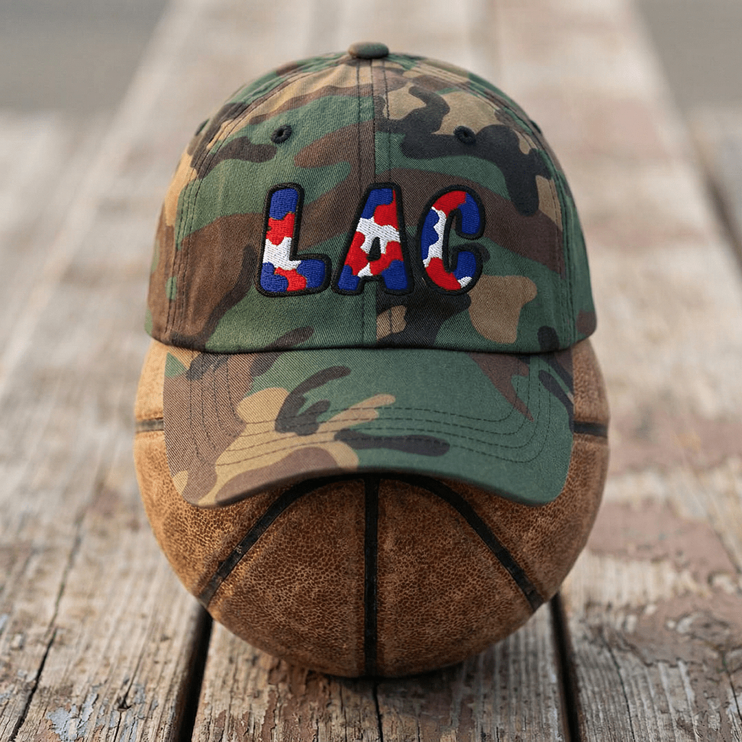 The City Collection LAC Basketball Camo Patched Hat - Rebel P Customs