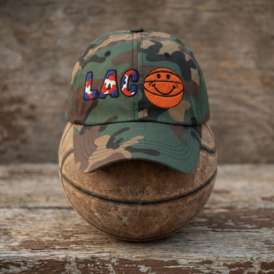 The City Collection LAC Basketball Camo Patched Hat - Rebel P Customs