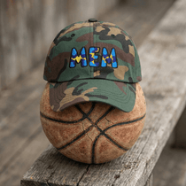 The City Collection MEM Basketball Camo Patched Hat - Rebel P Customs