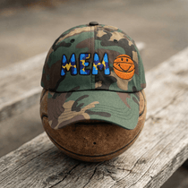 The City Collection MEM Basketball Camo Patched Hat - Rebel P Customs