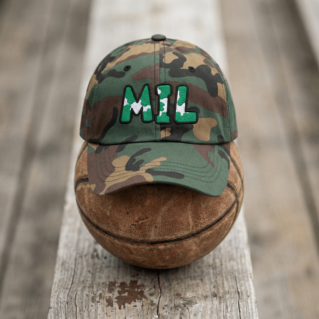 The City Collection MIL Basketball Camo Patched Hat - Rebel P Customs