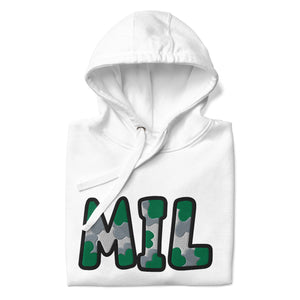 The City Collection MIL Basketball Patched Unisex Hoodie - Rebel P Customs