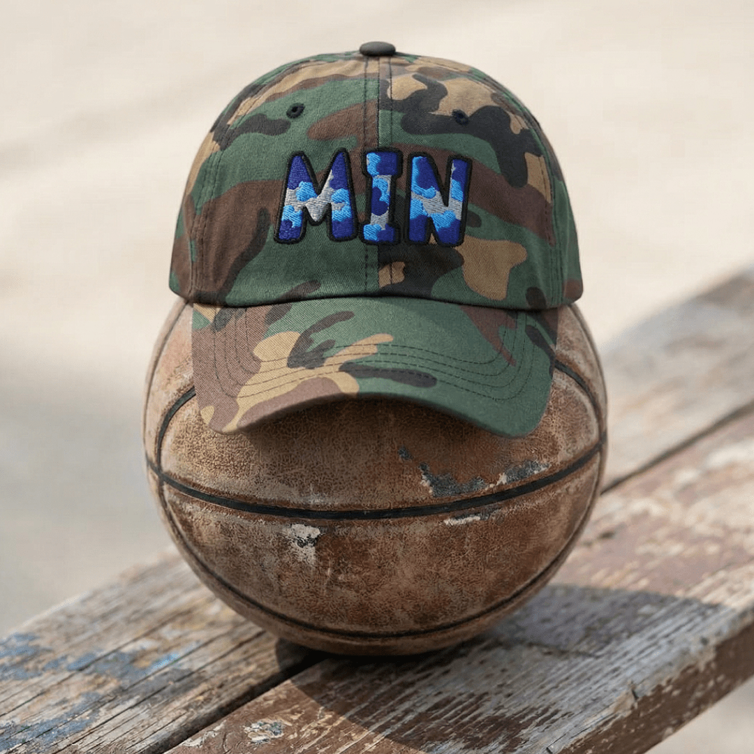 The City Collection MIN Basketball Camo Patched Hat - Rebel P Customs