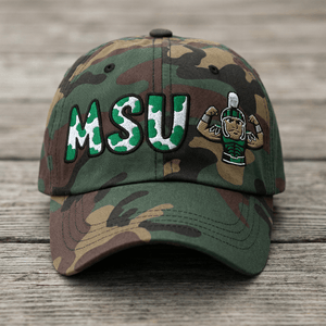 The City Collection MSU Spartan Camo Patched Hat - Rebel P Customs