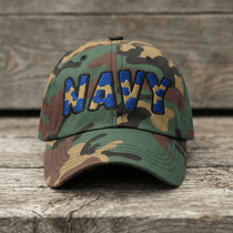 The City Collection NAVY Camo Patched Hat - Rebel P Customs