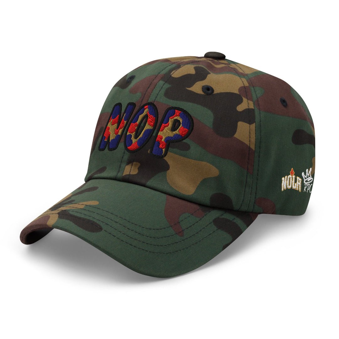 The City Collection NOP Basketball Camo Patched Hat - Rebel P Customs
