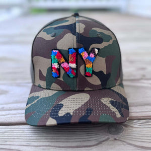 The City Collection NY Chenille Camo Patched Hat - Rebel P Customs