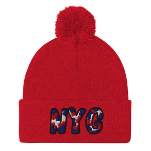The City Collection NYG Football Patched Beanie - Rebel P Customs