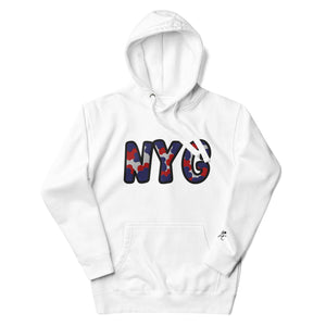 The City Collection NYG Football Patched Unisex Hoodie - Rebel P Customs
