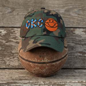 The City Collection OKC Basketball Camo Patched Hat - Rebel P Customs