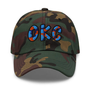The City Collection OKC Basketball Camo Patched Hat - Rebel P Customs
