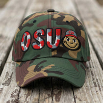The City Collection OSU Buckeye Camo Patched Hat - Rebel P Customs