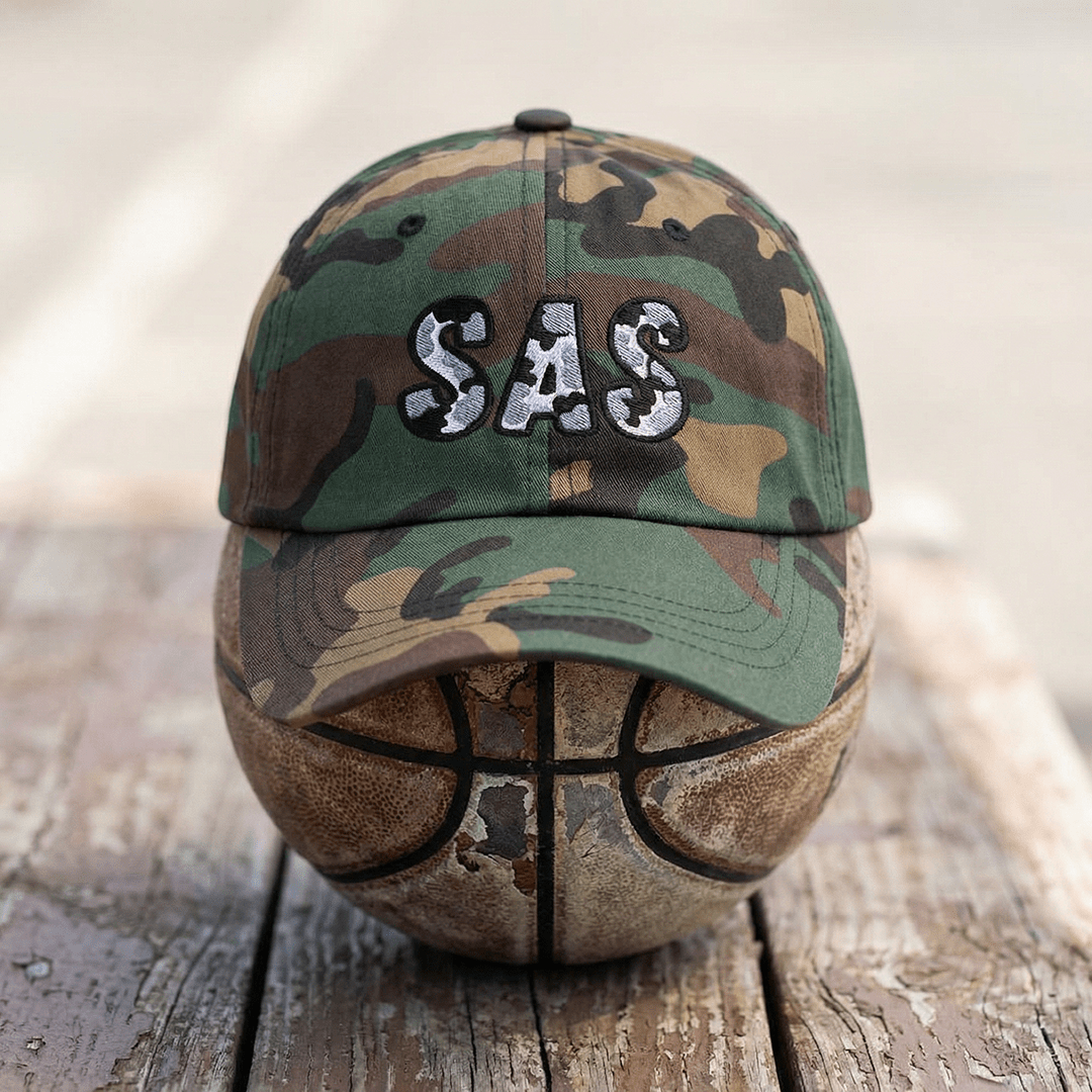 The City Collection SAS Basketball Camo Patched Hat - Rebel P Customs