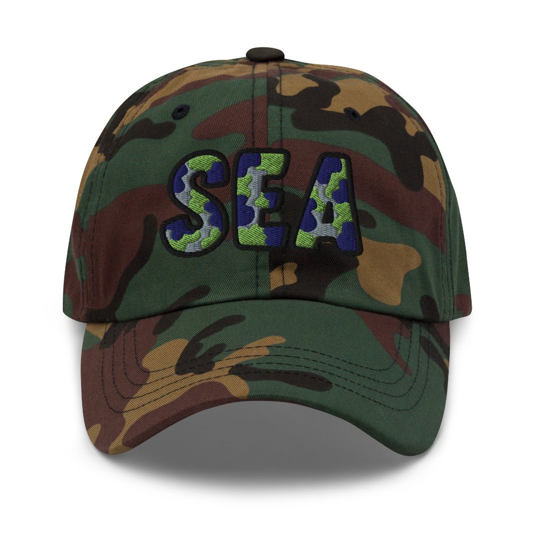 The City Collection SEA Football Camo Patched Hat - Rebel P Customs