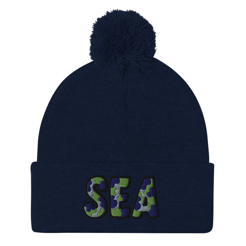 The City Collection SEA Football Patched Beanie - Rebel P Customs