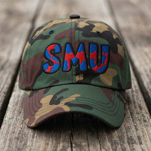 The City Collection SMU Camo Patched Hat - Rebel P Customs