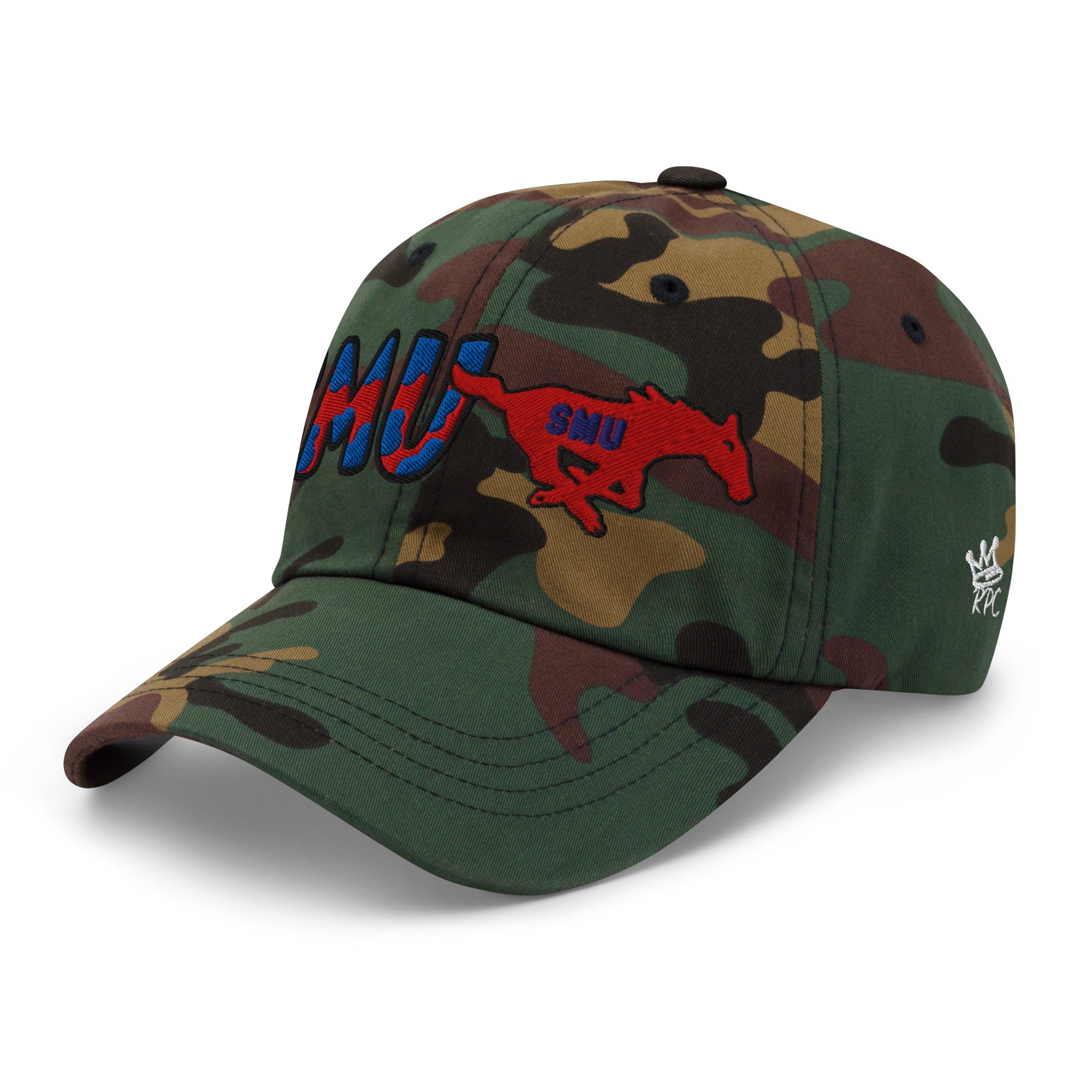The City Collection SMU Mustang Camo Patched Hat - Rebel P Customs